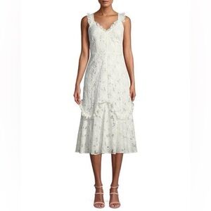 Rebecca Taylor Adriana Lace Midi Dress, 4